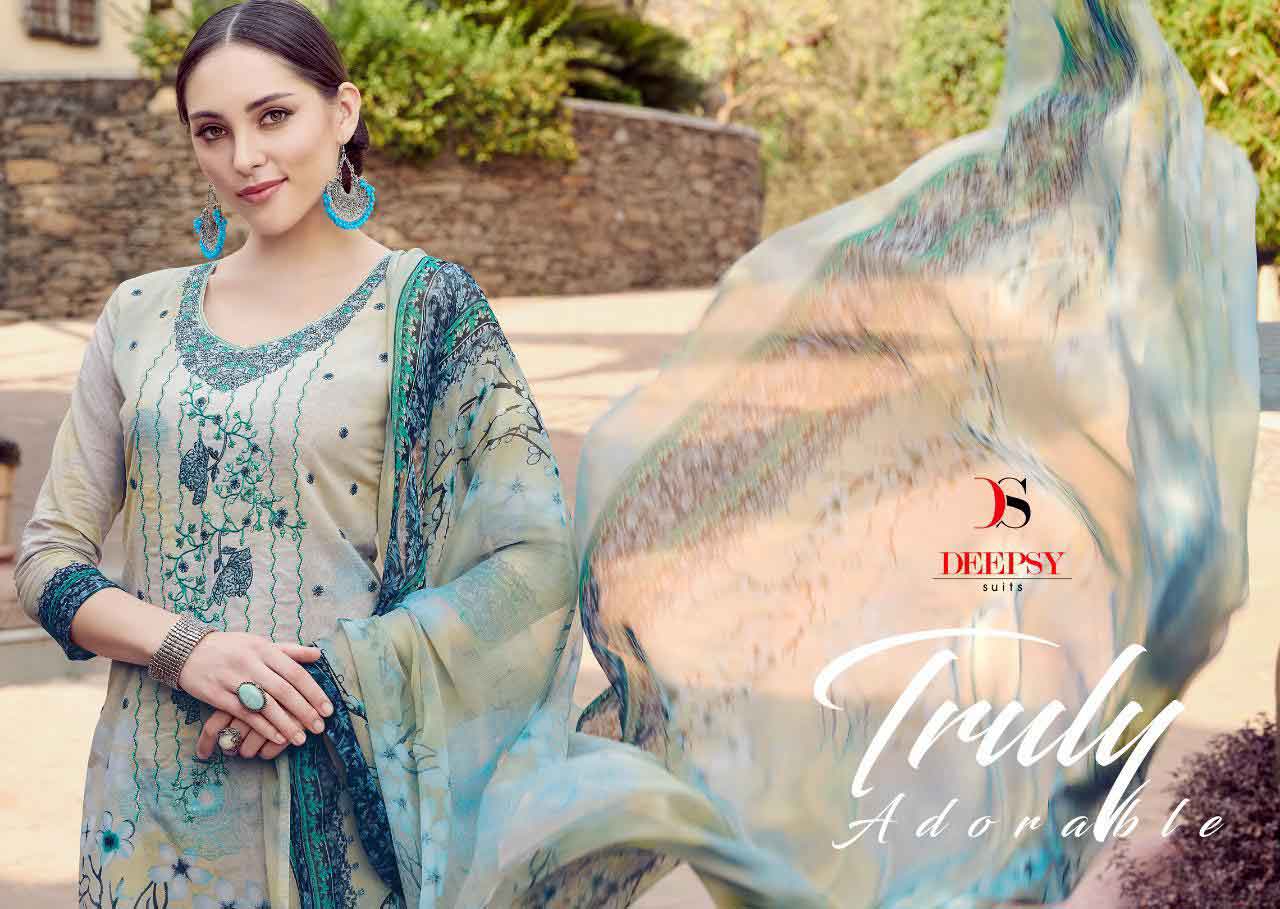 Florent Vol 20 By Deepsy Cotton Printed Embroidery Dress Material Florent Vol 20 By Deepsy Cotton Printed Embroidery Dress Material